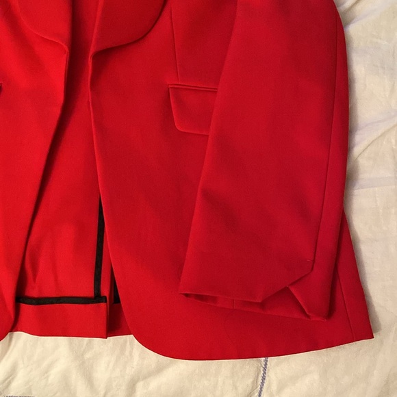 Zadig&Voltair Virgin Wool Stretch Crisp True Red Jacket New With Tags - Picture 14 of 16